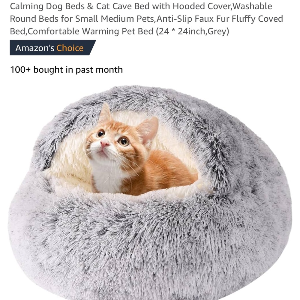 24” x 24” Dog/Cat Snuggle Bed